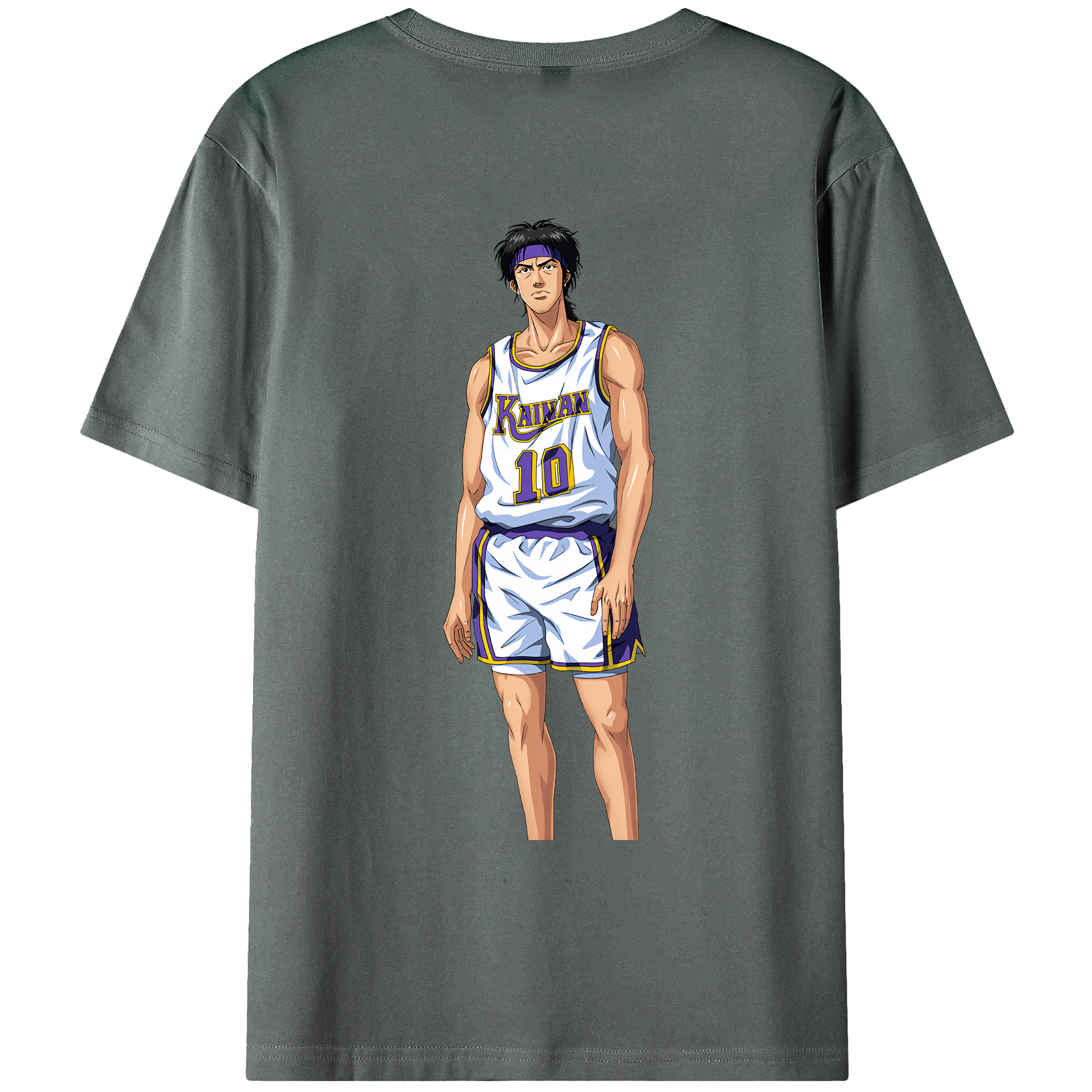 （画像用） SLAM DUNK／スラムダンク 綿100％ メンズ半袖Tシャツ（バックプリント） 通気性
